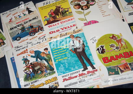Affiche de film classique des années 1960, beaucoup de films de famille de Walt Disney. Banque D'Images