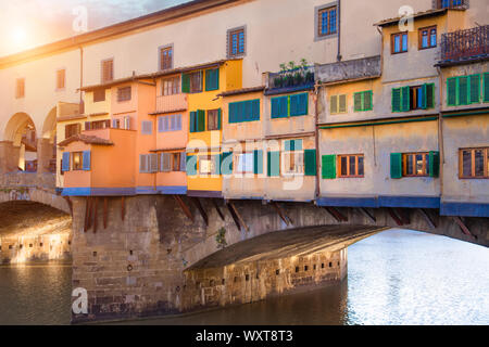 Scenic belle Ponte Vecchio à Florence centre historique de la ville Banque D'Images