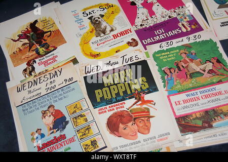 Affiche de film classique des années 1960, beaucoup de films de famille de Walt Disney. Banque D'Images