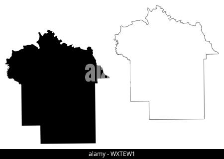 Le comté de Montgomery, Alabama (comtés de l'Alabama, États-Unis d'Amérique,USA, États-Unis, US) map vector illustration, scribble sketch carte Montgomery Illustration de Vecteur