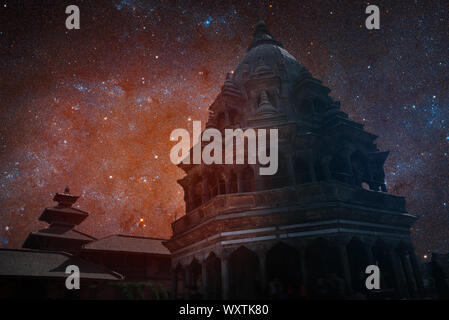 Temples de Durbar Square à Bhaktapur, Népal Katmandou valey,. Les éléments de cette image fournie par la NASA Banque D'Images