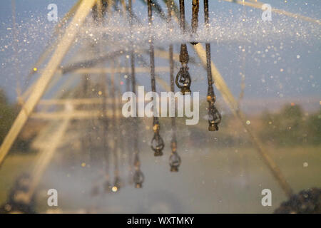 Système d'irrigation l'arrosage des cultures par pulvériser de l'eau Banque D'Images