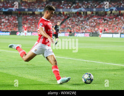 Lisboa, Portugal. Sep 17, 2019. Football : Ligue des Champions, Benfica Lisbonne - RB Leipzig, phase Groupe, Groupe G, 1ère journée à l'Estadio da Luz. Jota joueur de Benfica sur le ballon. Crédit : Jan Woitas/dpa-Zentralbild/dpa/Alamy Live News Banque D'Images