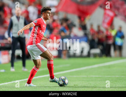 Lisboa, Portugal. Sep 17, 2019. Football : Ligue des Champions, Benfica Lisbonne - RB Leipzig, phase Groupe, Groupe G, 1ère journée à l'Estadio da Luz. Jota joueur de Benfica sur le ballon. Crédit : Jan Woitas/dpa-Zentralbild/dpa/Alamy Live News Banque D'Images