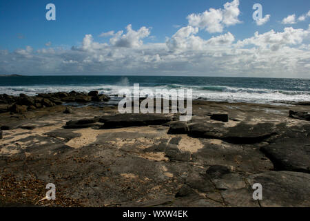 Angourie Angourie Bleu Piscine et Plage de Back, Yamba, New South Wales, Australie Banque D'Images