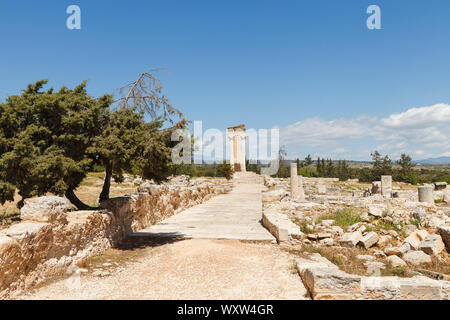 Le sanctuaire d'Apollon Hylates à Kourion, Chypre. Ruines antiques. Banque D'Images