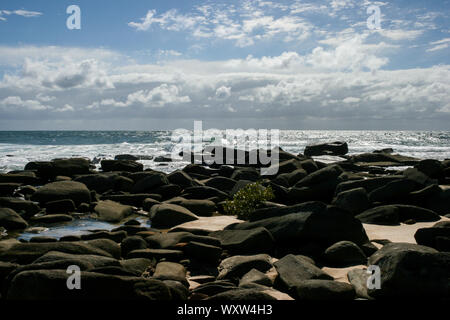 Angourie Angourie Bleu Piscine et Plage de Back, Yamba, New South Wales, Australie Banque D'Images