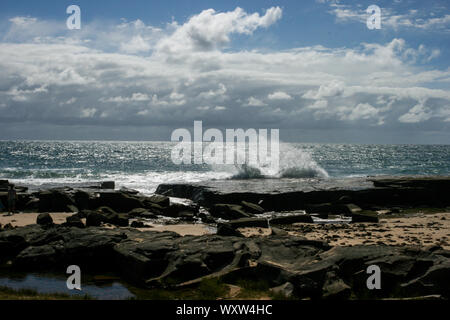 Angourie Angourie Bleu Piscine et Plage de Back, Yamba, New South Wales, Australie Banque D'Images