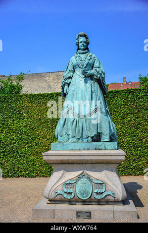 Copenhague, Danemark - Juillet 2015 : Statue de la Reine Caroline Amalie (1796 - 1881) qui a été couronnée reine de Danemark en 1840 Banque D'Images