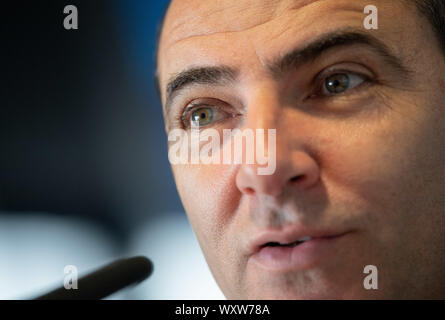 Berlin, Allemagne. 18 Sep, 2019. Basket-ball : la saison de Bundesliga, pk Alba Berlin, Himar Ojeda, directeur sportif Alba Berlin, lors de la conférence de presse Crédit : Tom Weller/dpa/Alamy Live News Banque D'Images