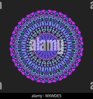 Ornement gravier circulaire ronde art mandala - ornement orné abstract vector graphic design Illustration de Vecteur