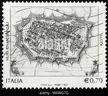 Plan De La Ville Ancienne Lucca Toscane Italie Photo Stock Alamy