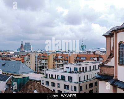 Mannheim, Allemagne : Intérieur d'église des Jésuites Banque D'Images