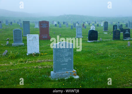 Cementerio (cimetière). Dhail Mor Beach. L'île de Lewis. Hébrides extérieures. L'Écosse, Royaume-Uni Banque D'Images