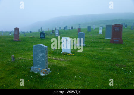 Cementerio (cimetière). Dhail Mor Beach. L'île de Lewis. Hébrides extérieures. L'Écosse, Royaume-Uni Banque D'Images