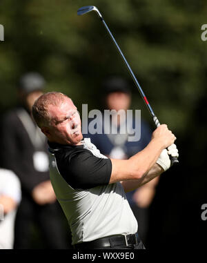 Paul Scholes au cours de la BMW de l'Pro-Am Open PGA à Wentworth Golf Club, Surrey Banque D'Images