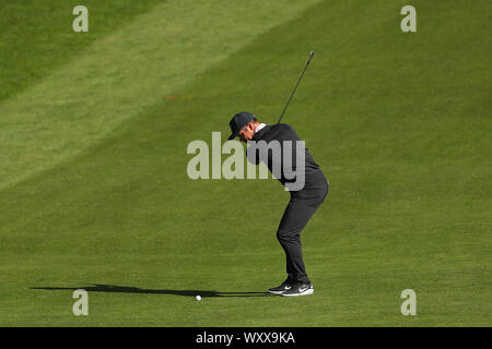 Virginia Water, UK. 18 Sep, 2019. Paul Casey en compétition dans le ProAm de la BMW PGA Championship, le tournoi de golf du Tour Européen à Wentworth Golf Club, Virginia Water, Surrey, Angleterre. Credit : España/Alamy Live News Banque D'Images