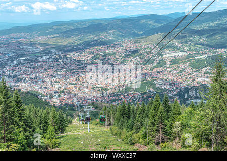 Cable Car sur Sarajevo Banque D'Images