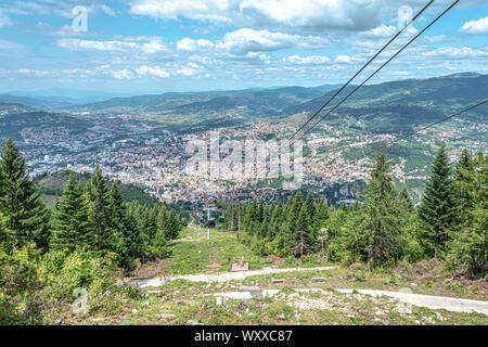 Cable Car sur Sarajevo Banque D'Images