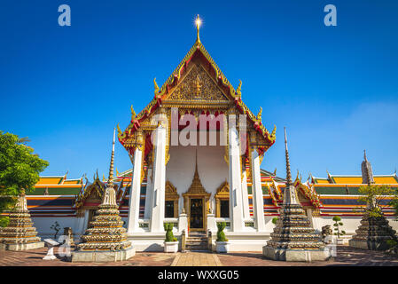 Wat Pho, le temple du Bouddha couché, Bangkok, Thaïlande Banque D'Images
