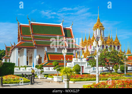 Wat Ratchanatdaram, Loha Prasat Temple à Bangkok, Thaïlande Banque D'Images