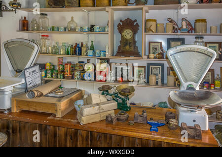 Ancien magasin Boutique, Folk Village, comté de Donegal, Irlande Banque D'Images