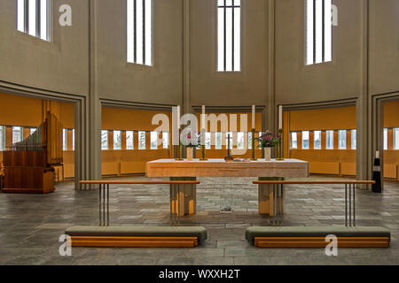 Modifier la cathédrale Hallgrimskirkja Reykjavik Islande Banque D'Images