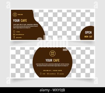 Peu de médias sociaux modèle de page Illustration de Vecteur