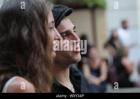 18 septembre 2019, Athènes, Grèce : acteur allemand JONAS DASSLER iin le centre d'Athènes. Jonas Dassler visiter Athènes pour la première du mouvement ''golden glove'' (Der Goldene Handschuh) lors de la 25e Festival International du Film d'Athènes. (Crédit Image : © VafeiadakisZUMA Aristidis Wire) Banque D'Images