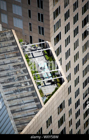 Toit-terrasse-jardin sur le toit de la Magnificent Mile One Centre-ville bâtiment Chicago Illinois Etats-Unis d'Amérique Banque D'Images