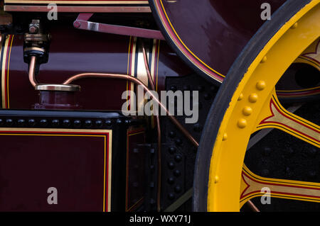 Vue rapprochée de la vieille machine à vapeur détail Banque D'Images