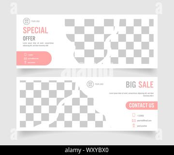 Peu de médias sociaux modèle de page Illustration de Vecteur