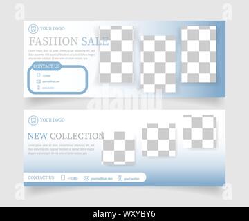 Peu de médias sociaux modèle de page Illustration de Vecteur