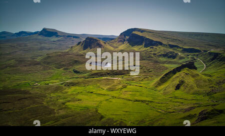 Le paysage spectaculaire du Quiraing sur l'île de Skye, Écosse Banque D'Images