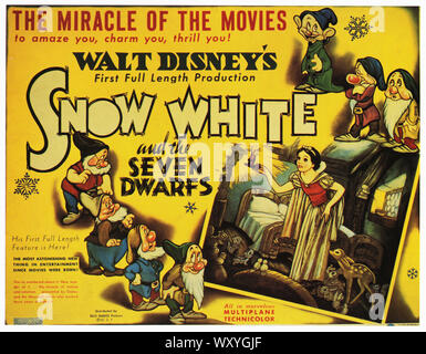 Blanche Neige Walt Disney - Film Vintage poster Banque D'Images