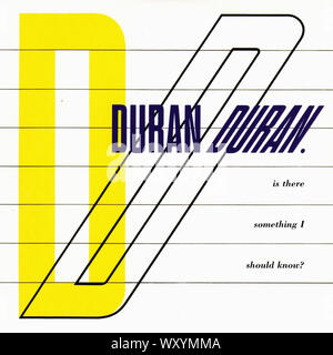 Duran Duran - Est-ce qu'il y a quelque chose - Vintage 7'' pouces notice couvrir Banque D'Images