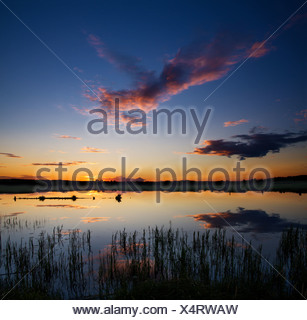 Coucher du soleil sur le lac