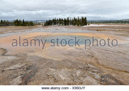 Piscine opale, Midway Geyser Basin, Parc National de Yellowstone, Wyoming, USA