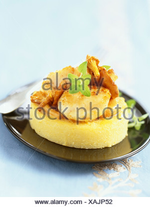 Fricassé de pétoncles avec polenta