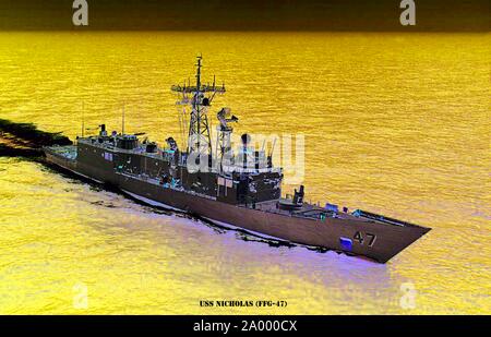 USS NICHOLAS (FFG-47) Foto Stock