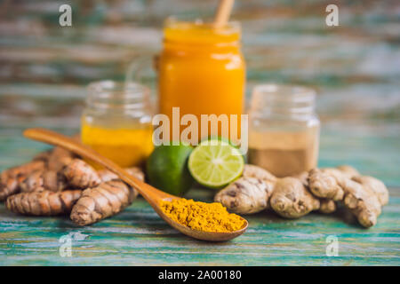 Jamu bere. Indonesiano bevanda tradizionale di Bali Foto Stock