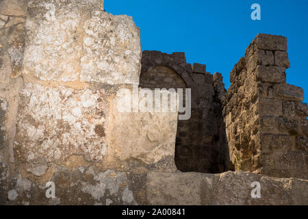 Il castello di Ajloun nel nord-ovest della Giordania. Paesi arabi e crociati fort. Foto Stock