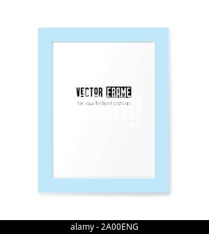 Vector realistica cornice blu Illustrazione Vettoriale