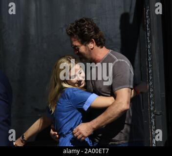 Gerard Butler arriva al Jimmy Kimmel studio Hollywood, CA il 15 agosto 2019. Dotato di: Gerard Butler dove: Hollywood, California, Stati Uniti quando: 19 Ago 2019 Credit: WENN.com Foto Stock