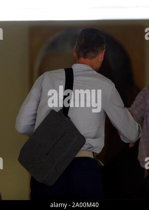 Pozuelo Madrid, Spagna. Xix Sep, 2019. Iñaki Urgdangarin arrivando a ' Hogar Don Orione ' a Madrid 19/09/2019 Credit: CORDON PREMERE/Alamy Live News Foto Stock