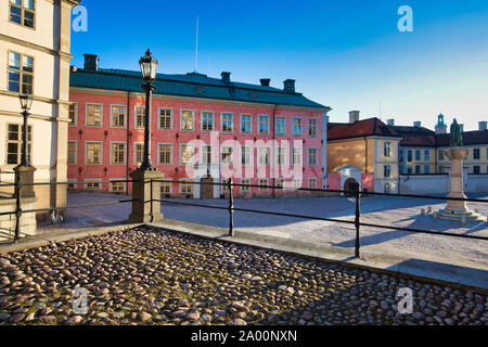 Birger Jarls Torg con Stenbock Palace e la statua del fondatore di Stoccolma, Birger Jarl, Riddarholmen Stoccolma, Svezia Foto Stock