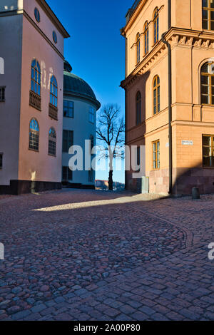 Architettura su Riddarholmen, un isolotto nel centro di Stoccolma che fa parte di Gamla Stan, la città vecchia di Stoccolma, Stoccolma, Svezia, Scandinavia Foto Stock