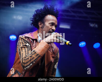 Trondheim, Norvegia. 17th, Agosto 2017. Il cantante e cantautore fantastico Negrito esegue un concerto dal vivo durante il norvegese music festival Pstereo 2017 di Trondheim. (Photo credit: Gonzales foto - Tor Atle Kleven). Foto Stock