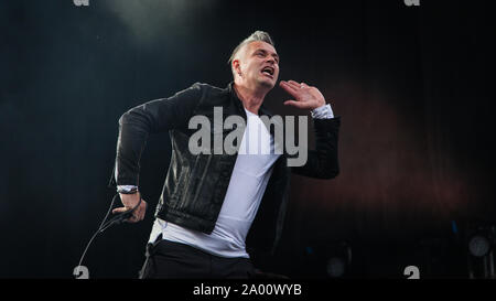 Trondheim, Norvegia. 17th, Agosto 2017. Il Norvegese cantante, compositore e musicista Janove esegue un concerto dal vivo durante il norvegese music festival Pstereo 2017 di Trondheim. (Photo credit: Gonzales foto - Tor Atle Kleven). Foto Stock