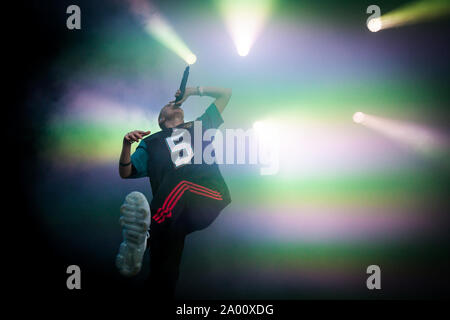 Trondheim, Norvegia. 18th, Agosto 2017. Il rapper svedese Silvana Imam esegue un concerto dal vivo durante il norvegese music festival Pstereo 2017 di Trondheim. (Photo credit: Gonzales foto - Tor Atle Kleven). Foto Stock